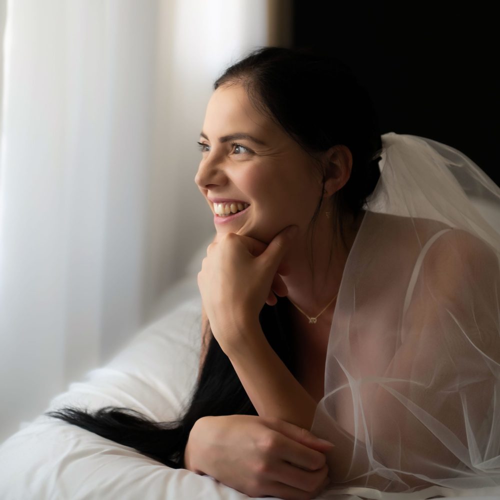 Boudoir fotoshoot van een bruid als huwelijkscadeau